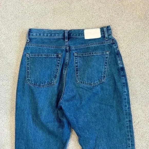 Everlane The 90s Cheeky Jeans Organic Cotton Ankle Crop Dark Wash Blue Size 26 - Picture 6 of 8